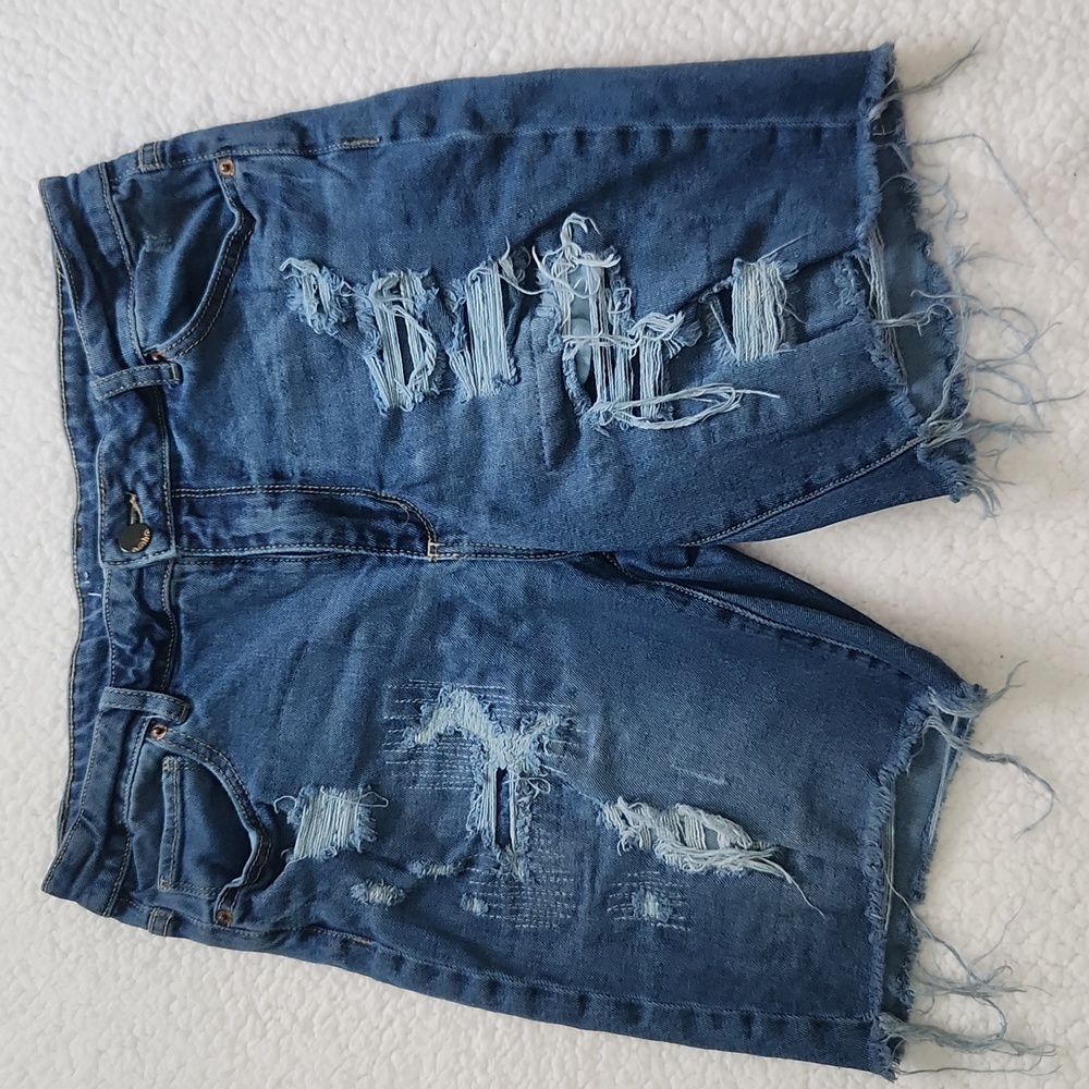 NoBo distressed Jean shorts